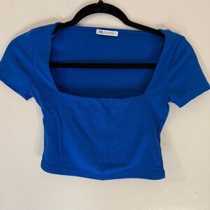 Zara Cropped Square Neck Top